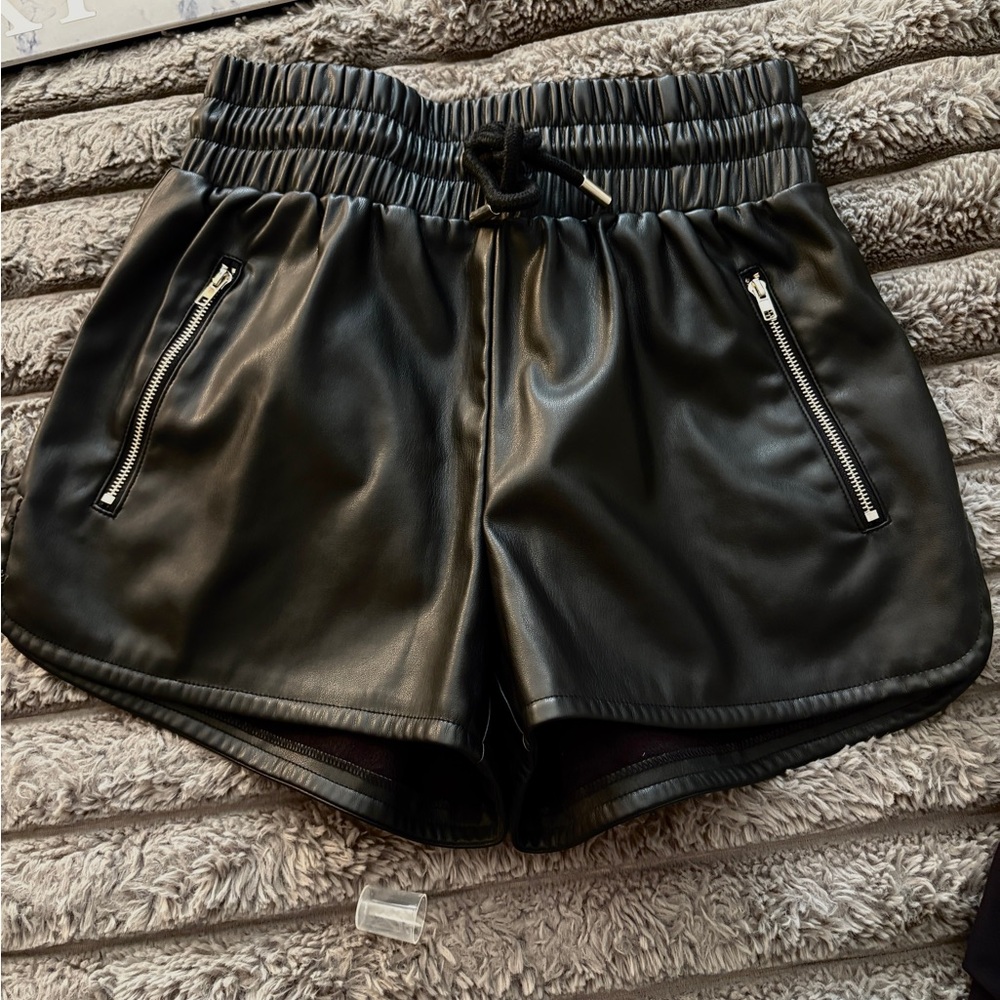 12th Tribe Leather Shorts